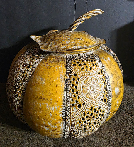 Lanterna zucca metallo - lanterna,