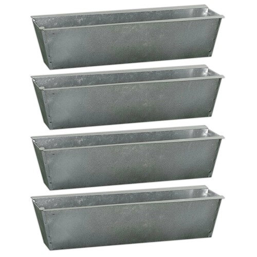 4er set fioriera zinco - set,