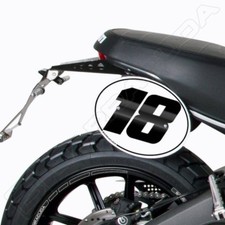 BARRACUDA COPPIA TABELLE PORTANUMERO ALLUMINIO LATERALI DUCATI SCRAMBLER