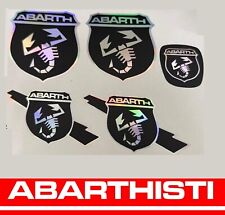 ABARTH KIT copriloghi adesivi sticker 500 595 695 competizione NERO - OLOGRAFICO