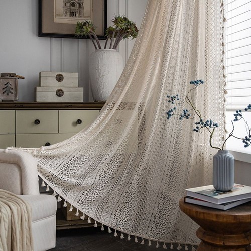 Tenda all uncinetto nappa boho - tenda,