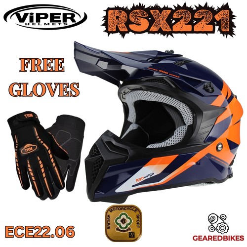 Casco motocross guanti quad - casco, +