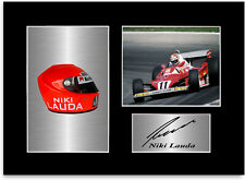 Niki Lauda 3 volte campione del mondo Formula 1 firmato foto display supporto regalo