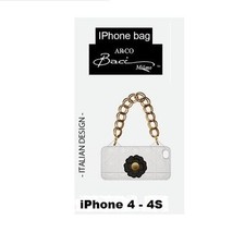 BACI MILANO COVER BORSETTA PORTA IPHONE 4 4S 190520 SIL BIANCO CASAFASHIONITALIA
