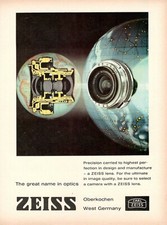 ZEISS lenti obiettivo fotografico Pubblicità 1 pagina 1964