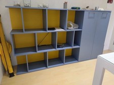 Mobile libreria a giorno laccato 2 ante