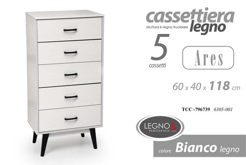 Cassettiera moderna settimino - cassettiera,
