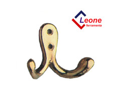 APPENDIABITO A MURO A DOPPIO GANCIO IN OTTONE ATTACCAPANNI DA PARETE DESIGN