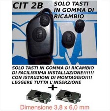 TASTI GOMMA adattabili CHIAVE CITROEN TELECOMANDO SAXO XSARA + 2 interruttori