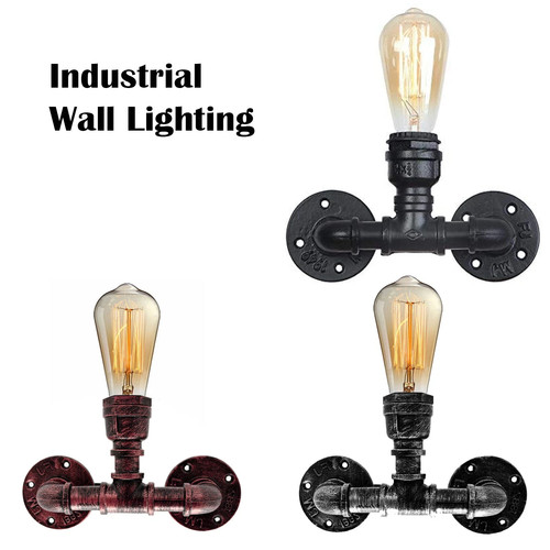 Vintage industrial wandleuchte - vintage,
