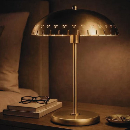 Fungo tavolo lampada ottone - tavolo,