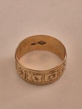 ANELLO DONNA ORO GIALLO 18KT 750 USATO UNISEX CON FIORI 