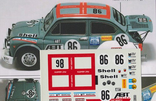 Decal fiat abarth 1000 - 1/24,