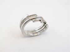 ANELLO A FASCIA IN ARGENTO CON "DIAMANTATURA"  SILVER RING 