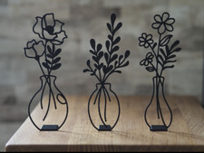 Set fiori vaso arte 3d - di,