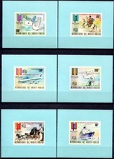 Upper Volta 1974 UPU trasporto posta pullman cavallo piccione aereo nave ovpr DeLuxe NH