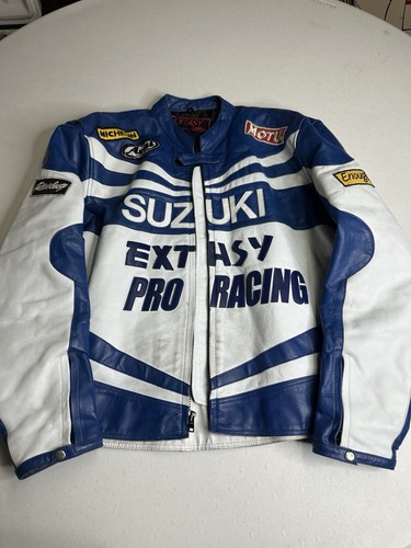 Suzuki racing giacca pelle - racing,