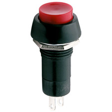 x2PZ Mini Interruttore da pannello Normalmente Aperto NA con Tasto Rosso 14mm