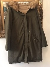 parka donna invernale ZARA Tg M Imbottito Molto Caldo Colore Verde Militare