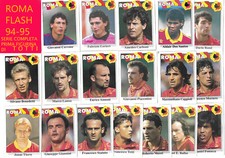 SERIE COMPLETA ROMA FLASH 1994-95 recuperate ottime PRIMA FIGURINA DI TOTTI