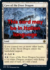 MTG CAVE OF THE FROST DRAGON