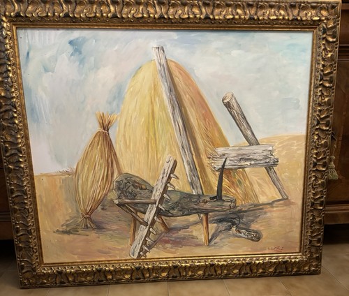 Grande quadro olio tavola - grande,
