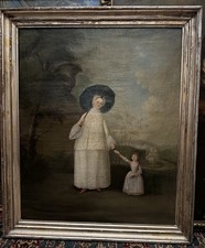 Antico Dipinto Olio Su Tela