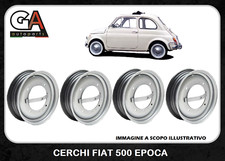 CERCHI FIAT 500 EPOCA 12" KIT 4 PEZZI IN FERRO RUOTE VINTAGE F L R