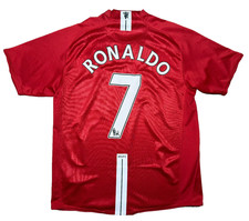 cristiano ronaldo manchester united shirt NIKE 2007 2008 AIG jersey authentic L