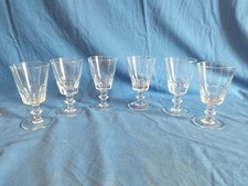 Servizio 6 Bicchieri Tavola Vetro Cristallo Veneziani Antichi Soffiato Barocchi