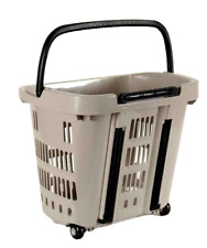 CARRELLO SPESA TROLLEY CESTINO Supermercato MAXI CESTA Cestino MARKET BEIGE 34LT