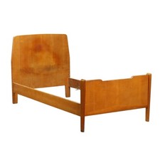 Letto Singolo Vintage Italia Anni 50 Legno Impiallacciato di Frassino Arredo