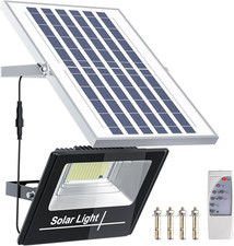 Faro a Led Con Pannello Solare Da Esterno IP67 Impermeabile 1000W Luce Bianca 65