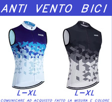 giacca gillet antivento freddo inverno smanicato L XL ciclismo bici corsa MTB