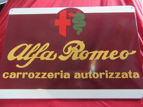 Alfa romeo cartello smaltato - romeo,