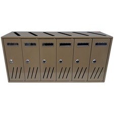 CASSETTA POSTALE CASELLARIO POSTALE CONDOMINIALE 6 POSTI CM.62 X 30 SENAPE