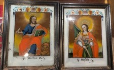 Coppia rari quadri vetro