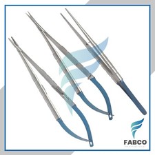 3 TC Castroviejo Porta Aghi Forbici Pinza Blu Dentale Microchirurgia