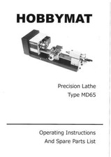 MANUALE TORNIO E FRESA HOBBYMAT MD65 - 51 PAGINE IN FORMATO PDF