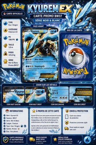 Pokémon kyurem bw37 promo - pokémon,