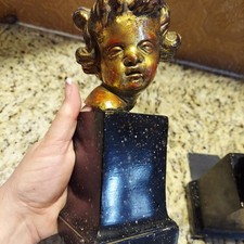 Fermalibri Borghese Vintage Cherubino Oro Italia Dorato Putti