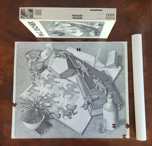 Escher reptiles jigsaw - escher,