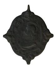 Medaglia religiosa Barocca Salvator Mundi Gesù regina coeli Madonna 1700