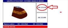 FANALE POSTERIORE ESTERNO DX ARANCIO ROSSO S/PORTALAMPADA BMW S.3 E46 BN 01- 04