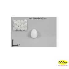UOVA POLISTIROLO 9cm 20 Pezzi
