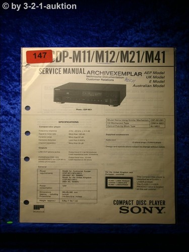 Manuale servizio sony - servizio, cdp
