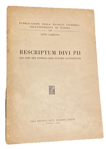 Labruna rescriptum divi - rescriptum, pii