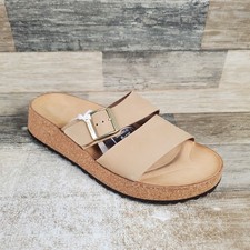 Papillio Birkenstock Almina sandalo donna zeppa taglia 11 stretto sandcastle slip on