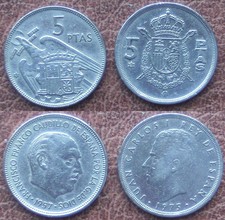 2 monete - 2 x 5 MONETA PTAS