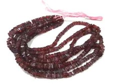 Granato naturale quadrato Choki liscio 4-4,5 mm perline quadrate 8" pollici 1...